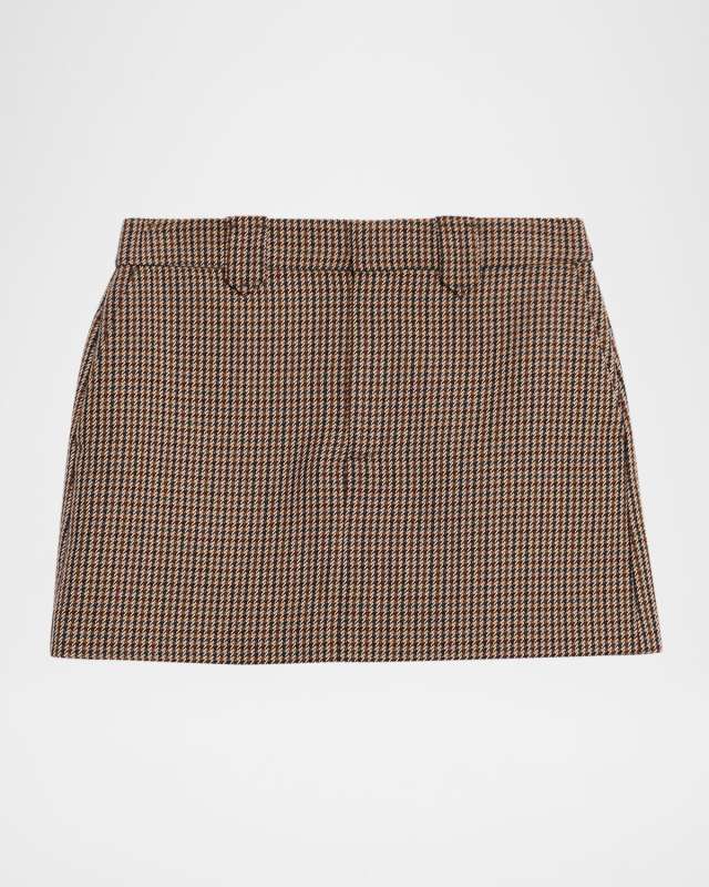 Bobbi Houndstooth Mini Skirt